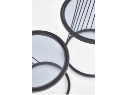 Stiklinis kavos staliukų rinkinys ANTILLA