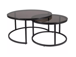 Stiklinis kavos staliukų rinkinys FERRANTE E