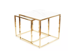 Stiklinis kavos staliukų rinkinys GLORIA