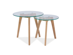 Stiklinis kavos staliukų rinkinys OSLO L2