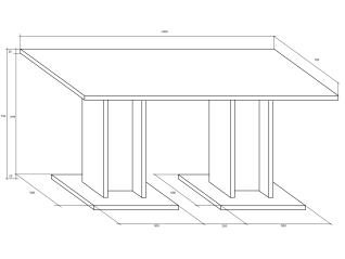Stalas didelis BON-03