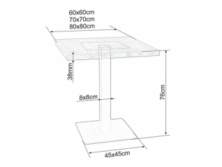 Stalas PURO 80x80