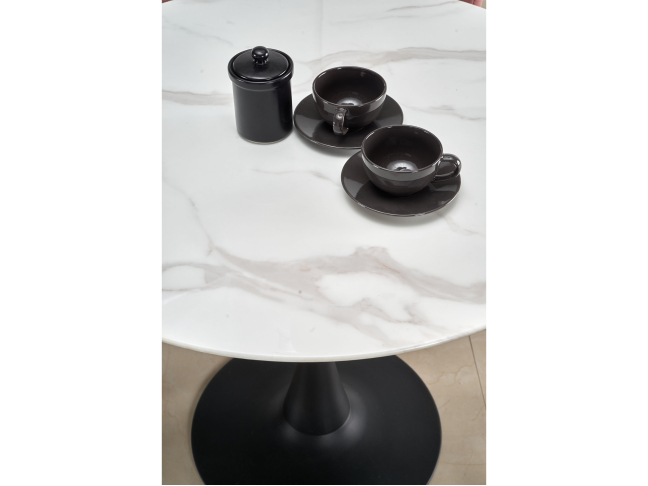 Apvalus stiklinis stalas AMBROSIO 8