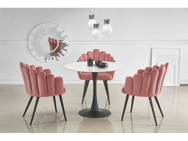 Apvalus stiklinis stalas AMBROSIO 1