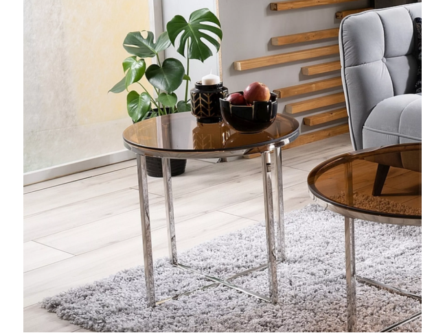 Stiklinis kavos staliukas CRYSTAL B 3 Stiklinis kavos staliukas CRYSTAL B 3