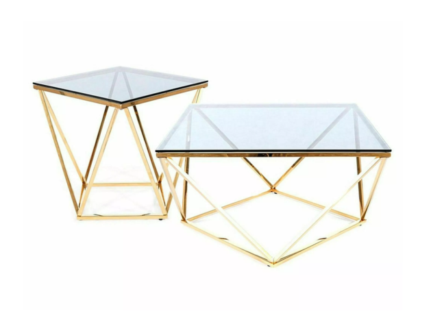 Stiklinis kavos staliukas SILVER A 2 Stiklinis kavos staliukas SILVER A 2