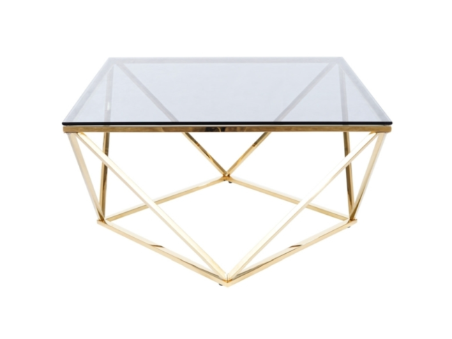 Stiklinis kavos staliukas SILVER A