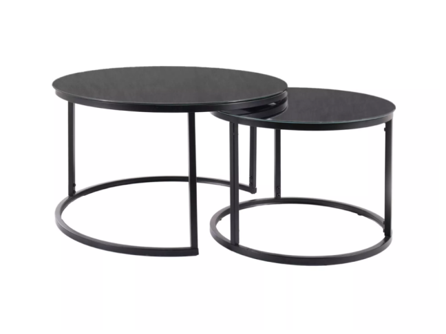 Stiklinis kavos staliukų rinkinys ATLANTA D