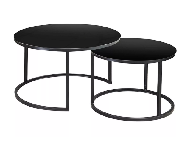 Stiklinis kavos staliukų rinkinys ATLANTA D 1