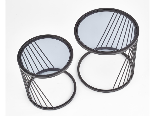 Stiklinis kavos staliukų rinkinys ANTILLA 2 Stiklinis kavos staliukų rinkinys ANTILLA 2