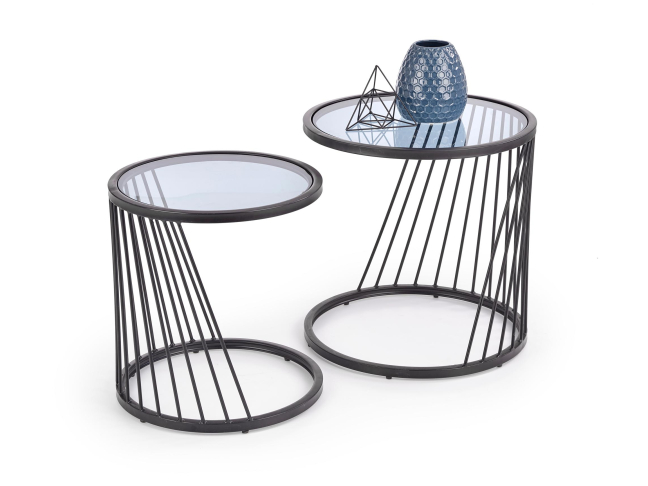 Stiklinis kavos staliukų rinkinys ANTILLA 1 Stiklinis kavos staliukų rinkinys ANTILLA 1