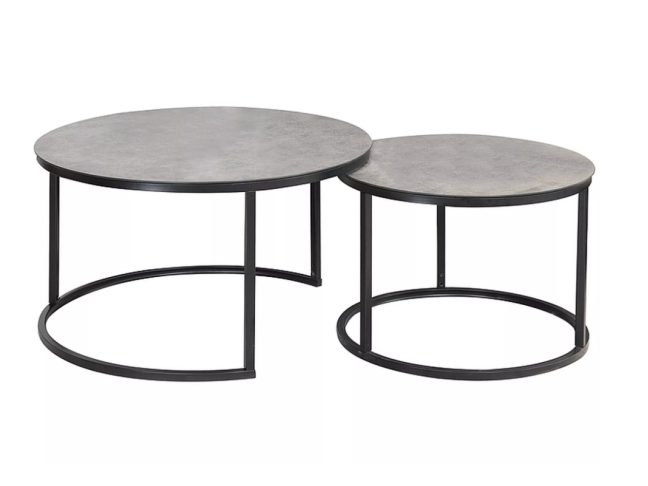 Stiklinis kavos staliukų rinkinys ATLANTA A 2 Stiklinis kavos staliukų rinkinys ATLANTA A 2