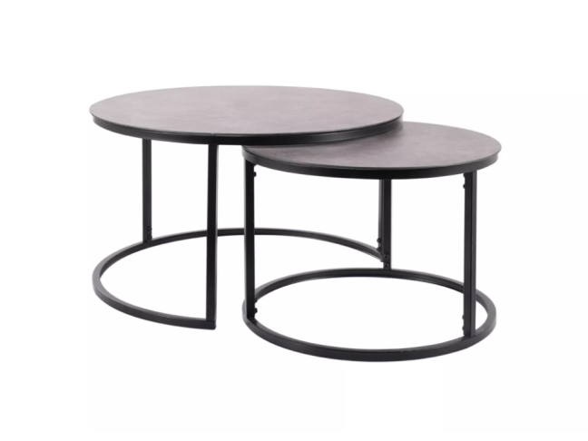 Stiklinis kavos staliukų rinkinys ATLANTA A Stiklinis kavos staliukų rinkinys ATLANTA A