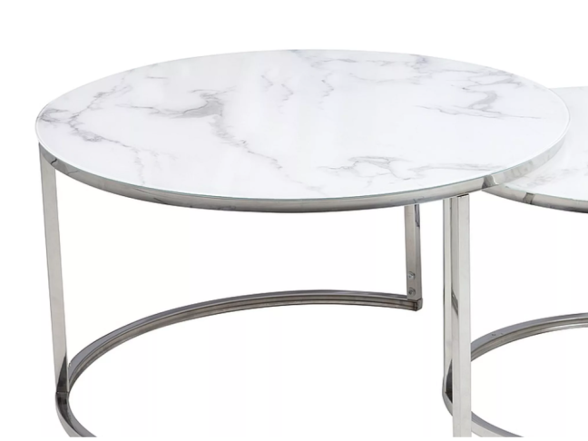 Stiklinis kavos staliukų rinkinys ATLANTA B 4 Stiklinis kavos staliukų rinkinys ATLANTA B 4