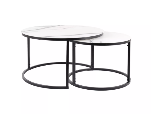 Stiklinis kavos staliukų rinkinys ATLANTA C Stiklinis kavos staliukų rinkinys ATLANTA C