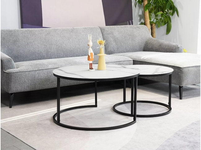 Stiklinis kavos staliukų rinkinys ATLANTA C 3