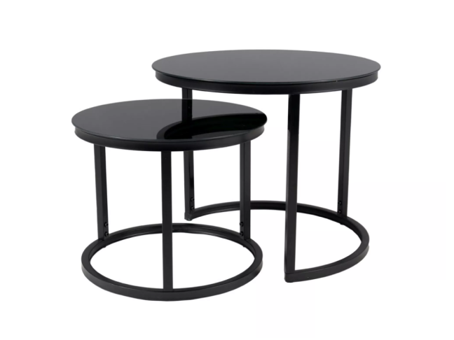 Stiklinis kavos staliukų rinkinys ATLANTA D II Stiklinis kavos staliukų rinkinys ATLANTA D II