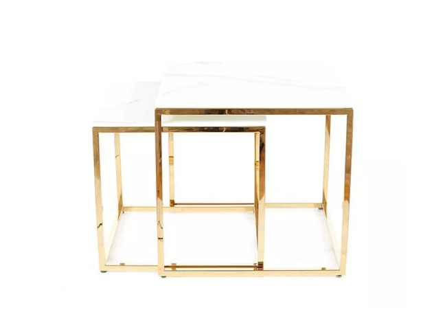 Stiklinis kavos staliukų rinkinys GLORIA 1 Stiklinis kavos staliukų rinkinys GLORIA 1