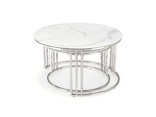 Stiklinis kavos staliukų rinkinys MERCURY 2 4