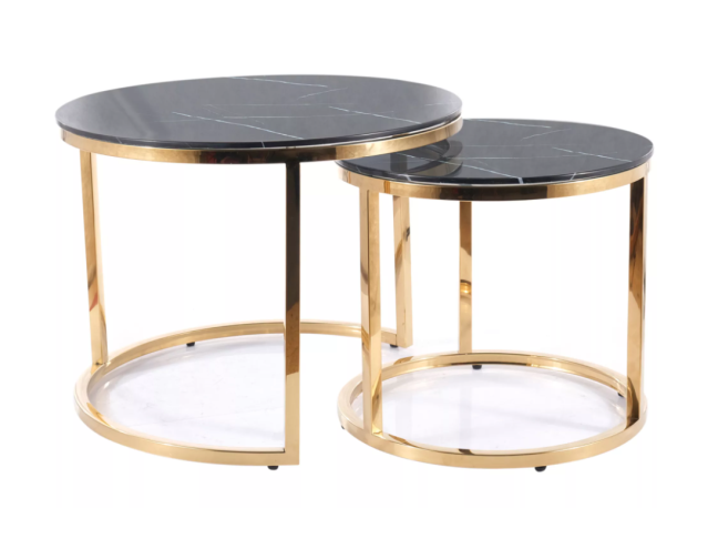 Stiklinis kavos staliukų rinkinys MUSE II 1 Stiklinis kavos staliukų rinkinys MUSE II 1