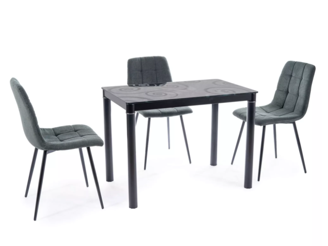 Stiklinis valgomojo stalas DAMAR 100x60