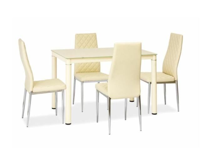 Stiklinis valgomojo stalas GALANT 110x70 1 Stiklinis valgomojo stalas GALANT 110x70 1