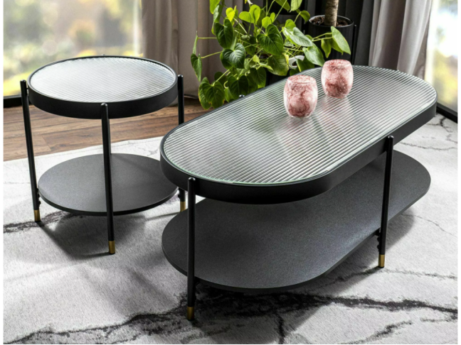 Stiklinis žurnalinis staliukas LAGUNA B 2