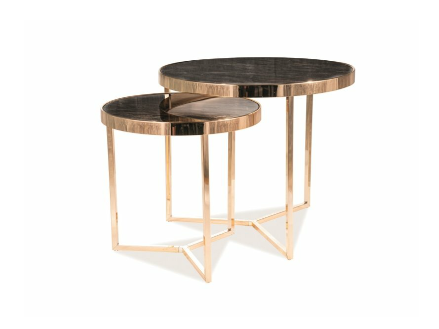 Stiklinis kavos staliukų rinkinys DELIA II