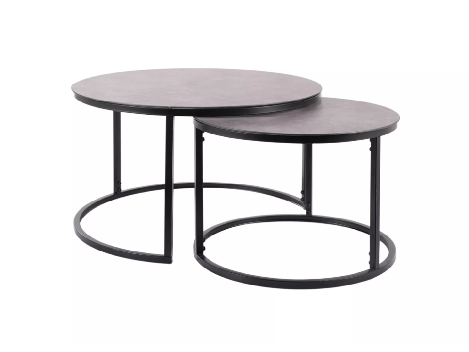 Stiklinis kavos staliukų rinkinys ATLANTA A