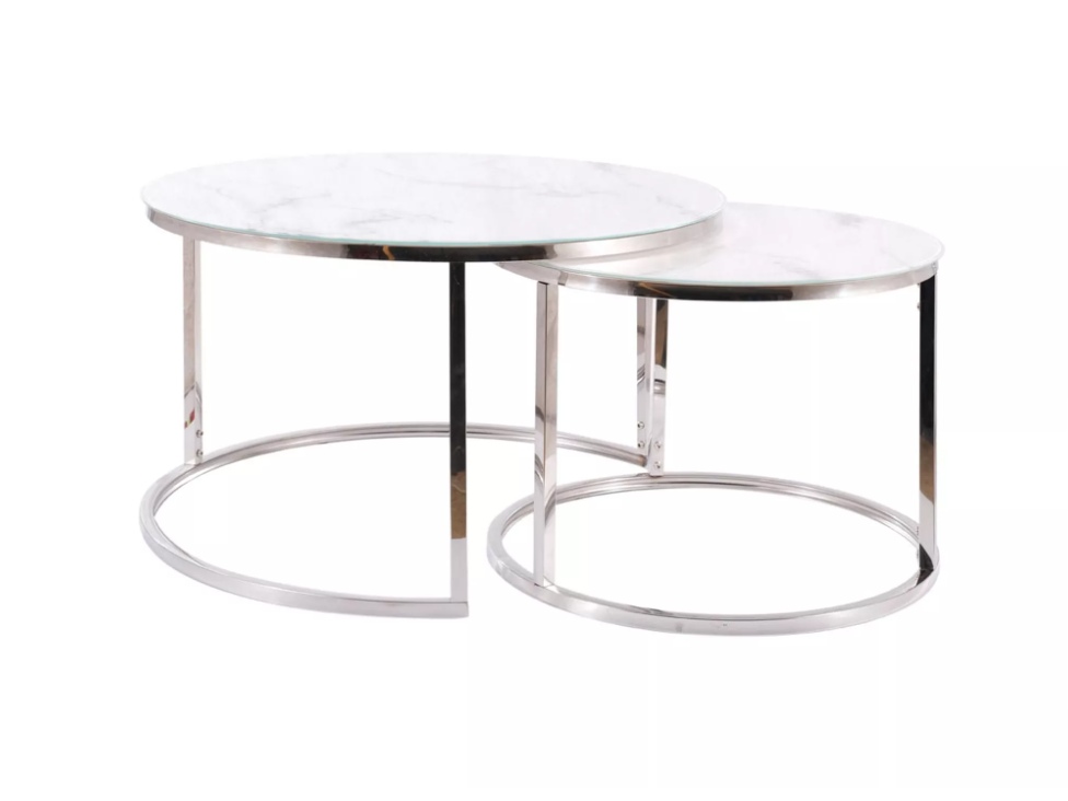 Stiklinis kavos staliukų rinkinys ATLANTA B