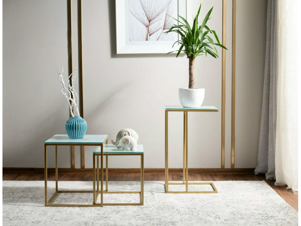 Stiklinis kavos staliukų rinkinys GLORIA II 2