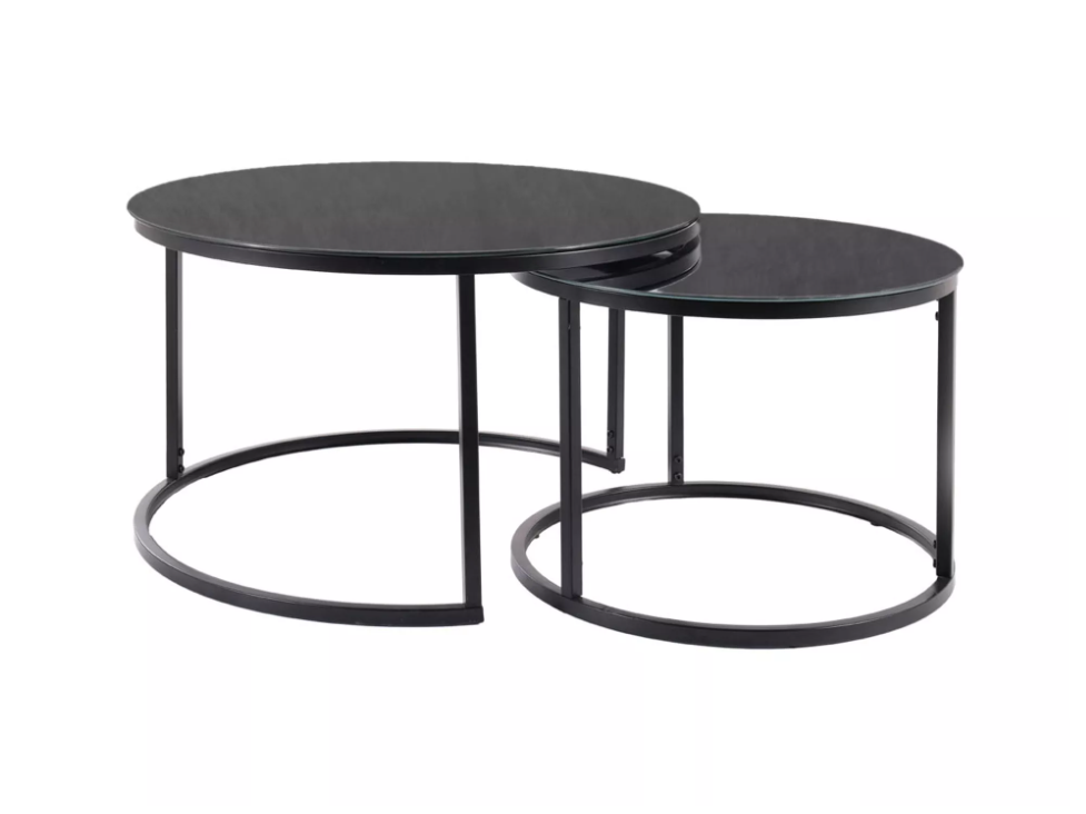 Stiklinis kavos staliukų rinkinys ATLANTA D