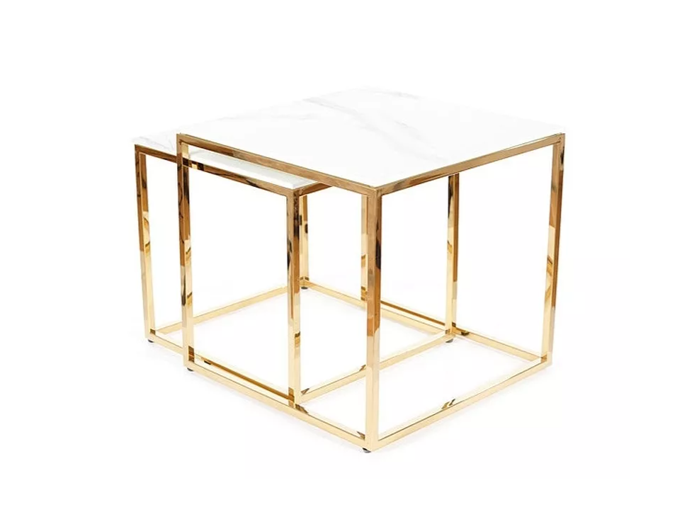 Stiklinis kavos staliukų rinkinys GLORIA