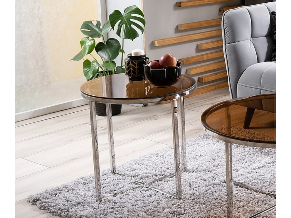 Stiklinis kavos staliukas CRYSTAL B 3