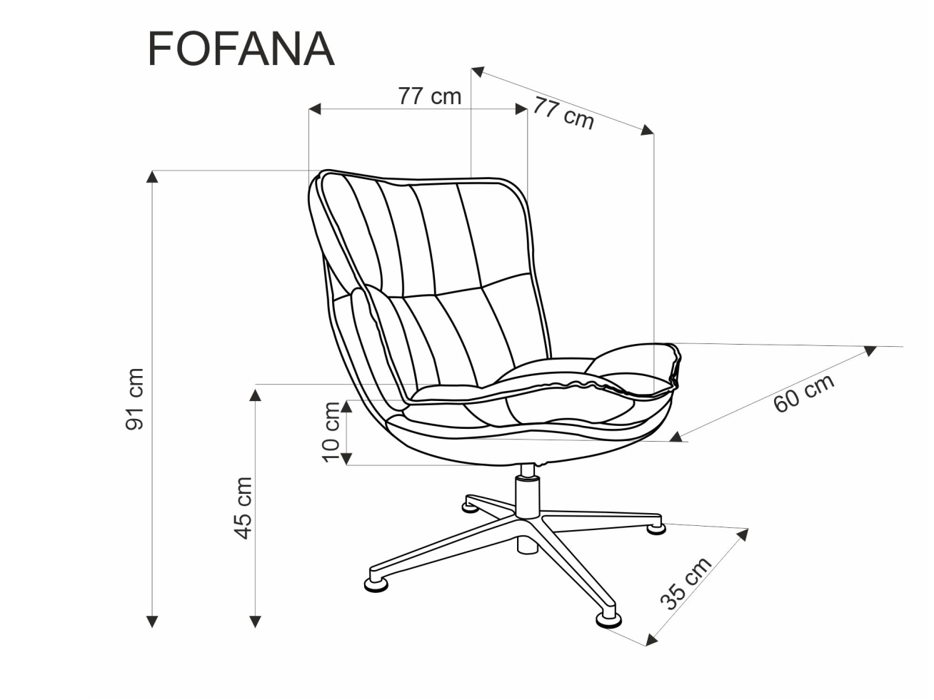 Sukamas fotelis FOFANA 11