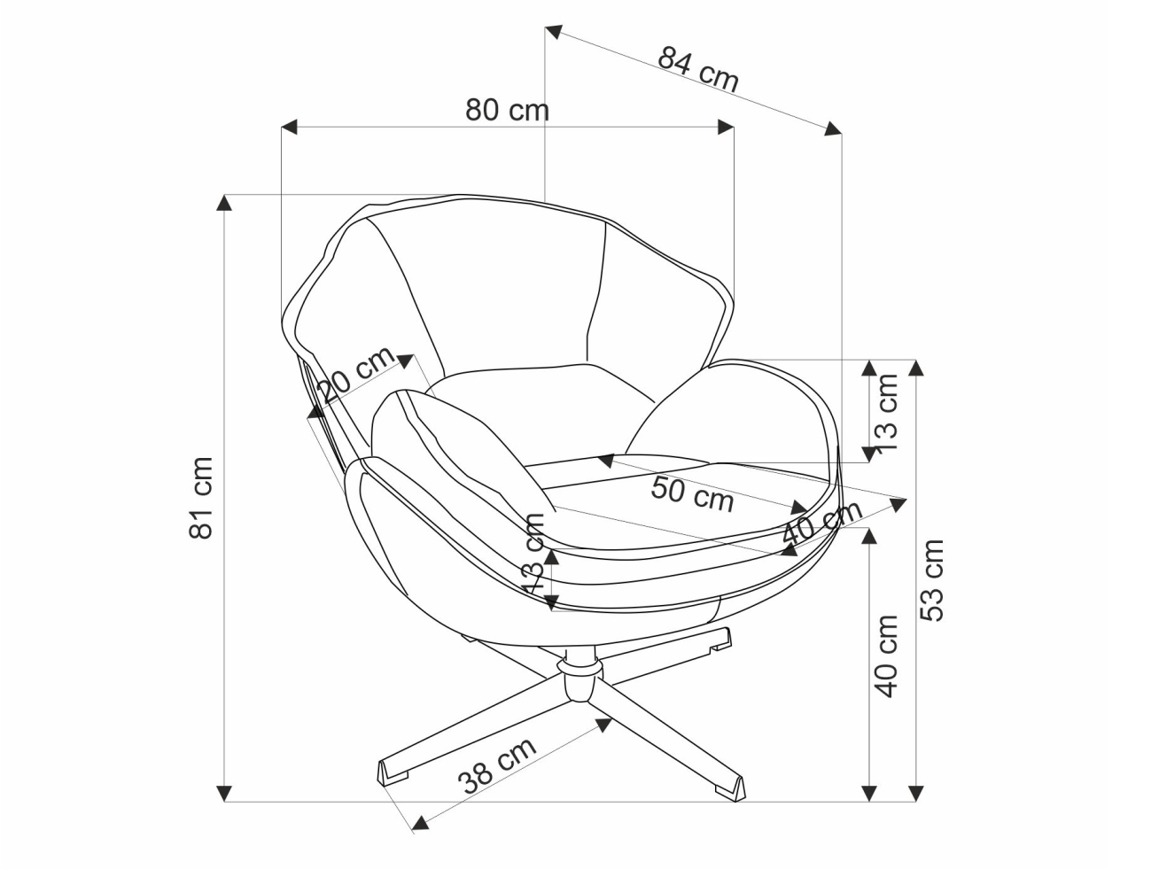 Sukamas fotelis GUIDO 10 Sukamas fotelis GUIDO 10