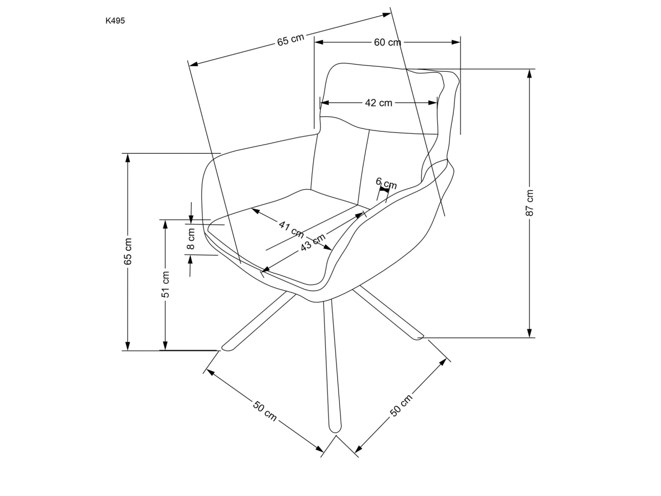 Sukamoji kėdė K-495 11 Sukamoji kėdė K-495 11