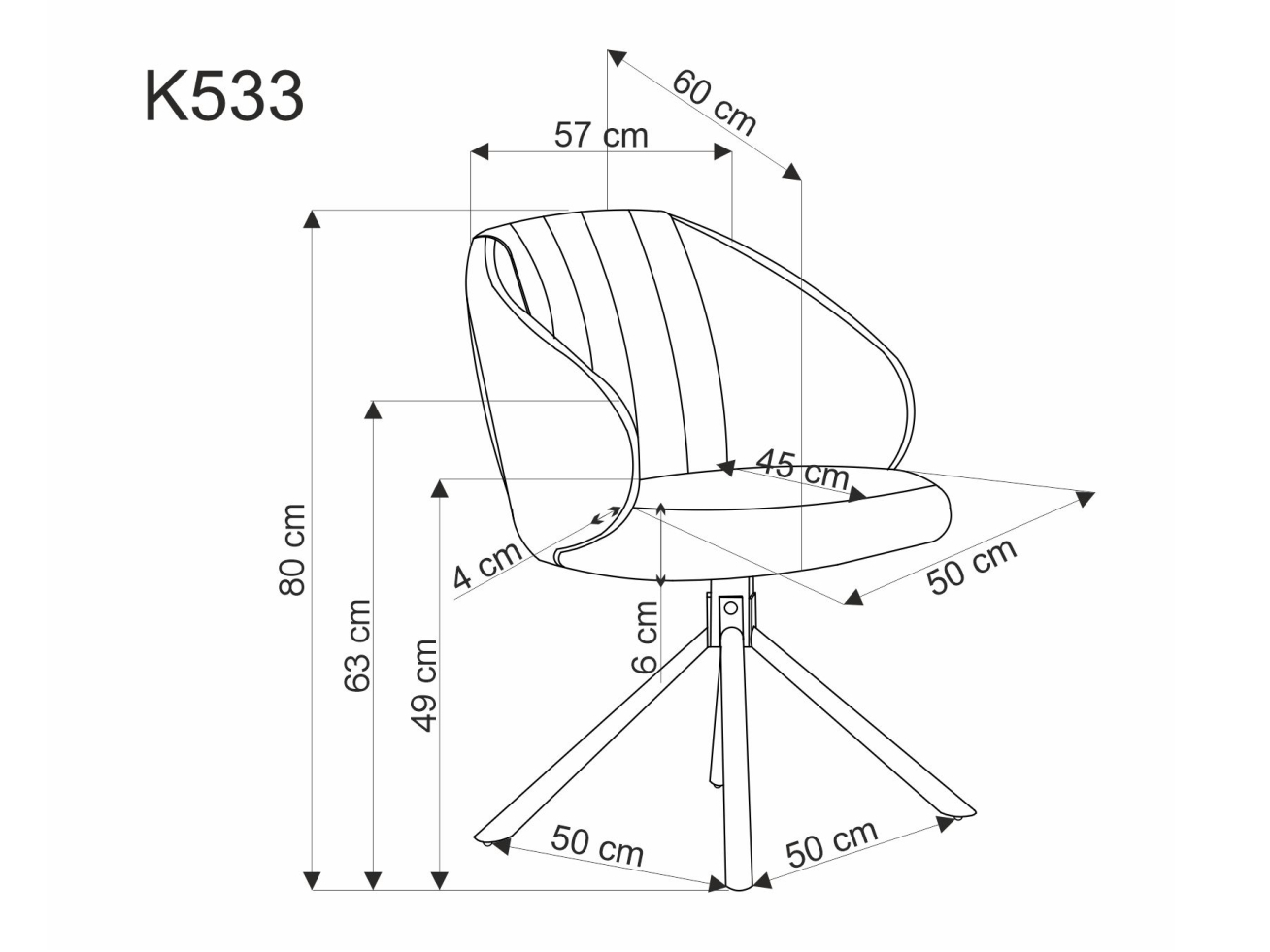 Sukamoji kėdė K-533 14 Sukamoji kėdė K-533 14