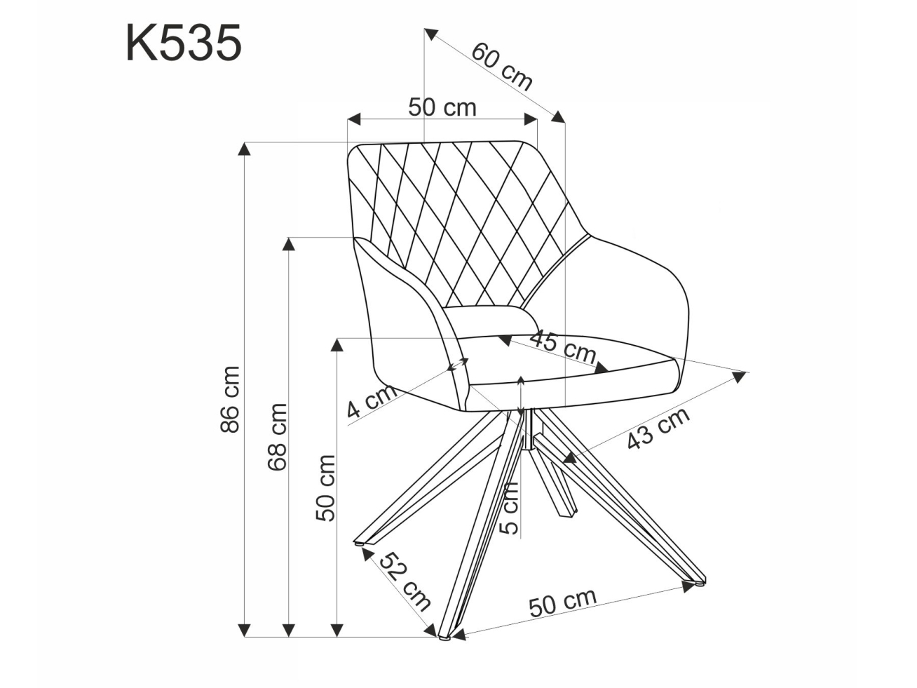 Sukamoji kėdė K-535 13 Sukamoji kėdė K-535 13