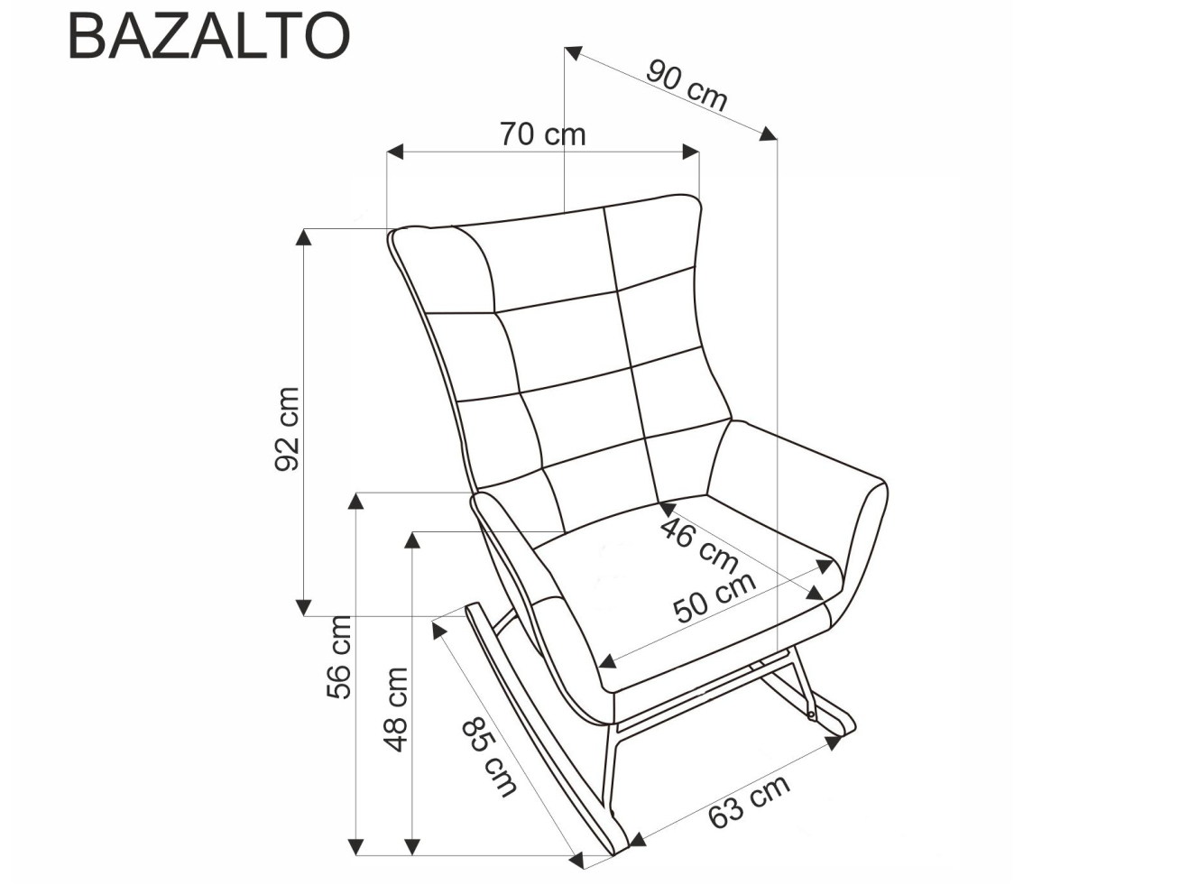 Supamas krėslas BAZALTO 15 Supamas krėslas BAZALTO 15