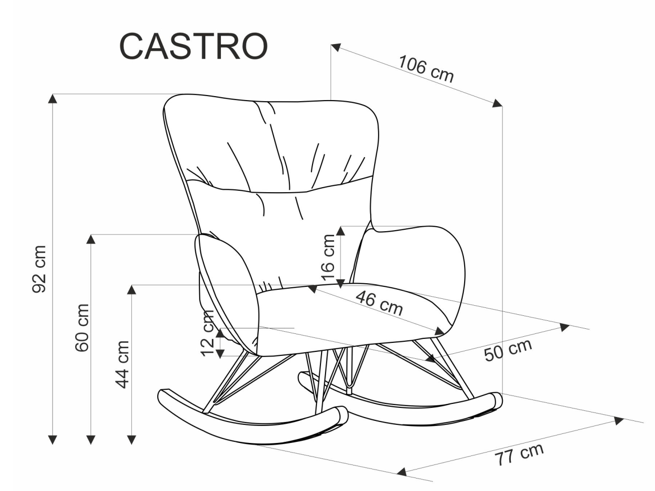 Supamas krėslas CASTRO 10 Supamas krėslas CASTRO 10