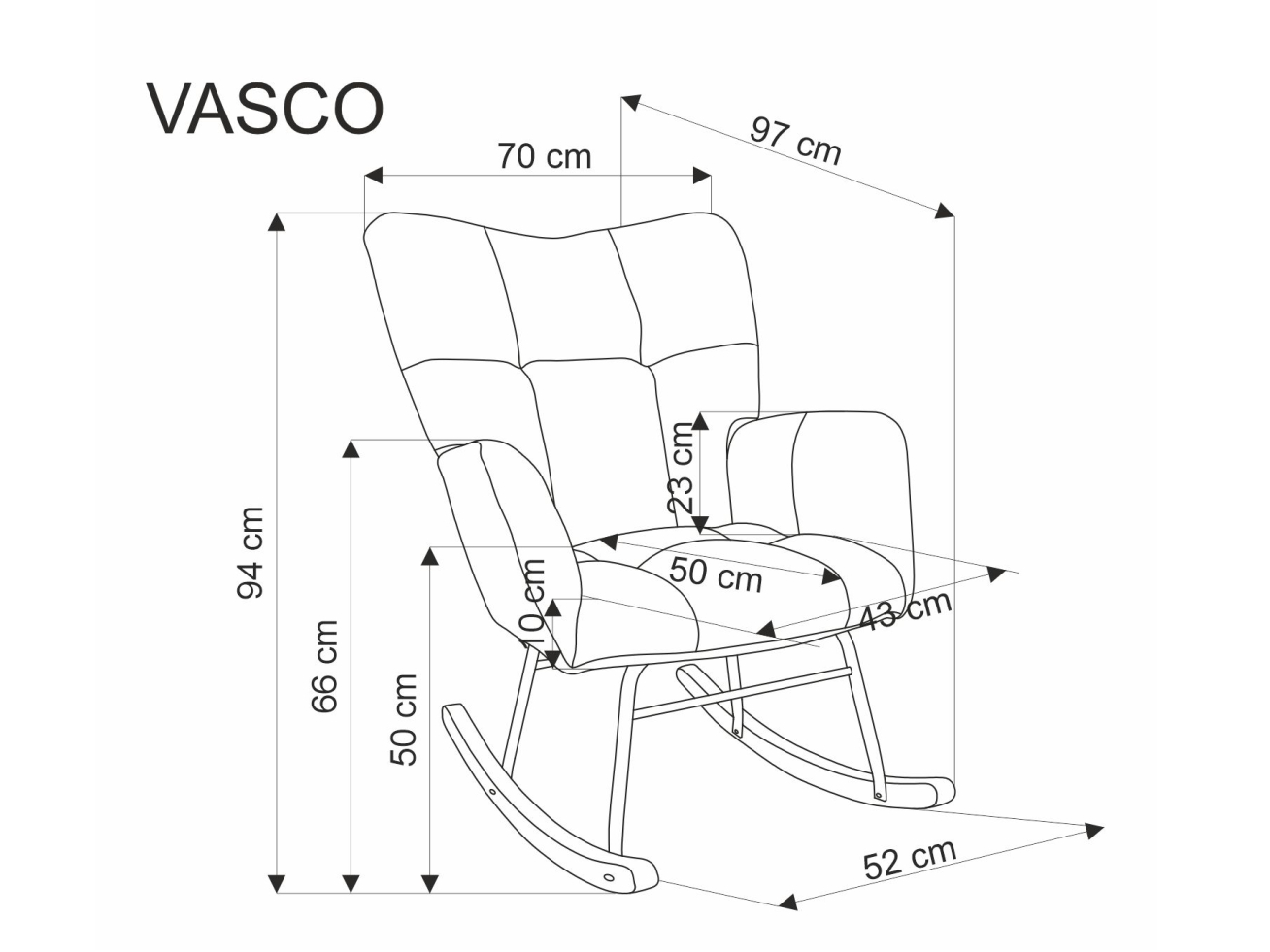 Supamas krėslas VASCO 11 Supamas krėslas VASCO 11