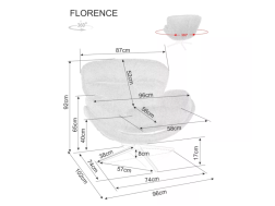 Sukamas fotelis FLORENCE RAVEN