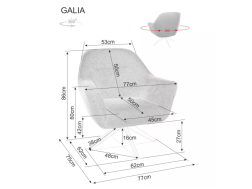 Sukamas fotelis GALIA BREGO