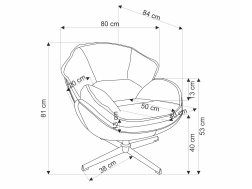 Sukamas fotelis GUIDO