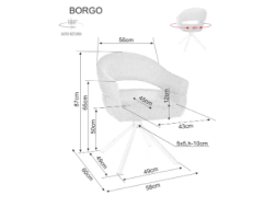 Sukamoji kėdė BORGO RAVEN