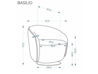 Sukamas fotelis BASILIO