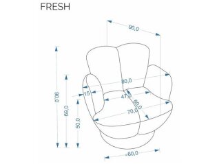 Sukamas fotelis FRESH