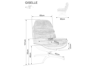 Sukamas fotelis GISELLE