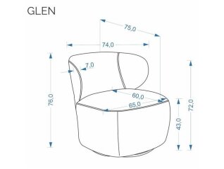 Sukamas fotelis GLEN